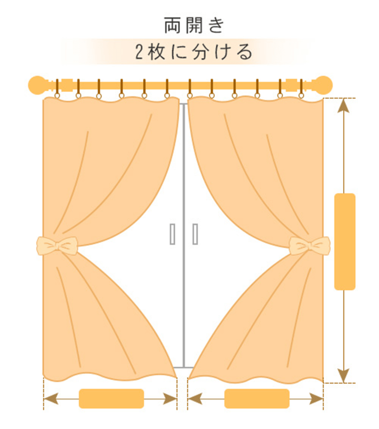 カーテンの仕上がりイメージ