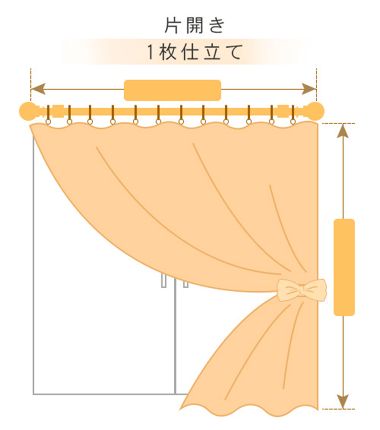 カーテンの仕上がりイメージ