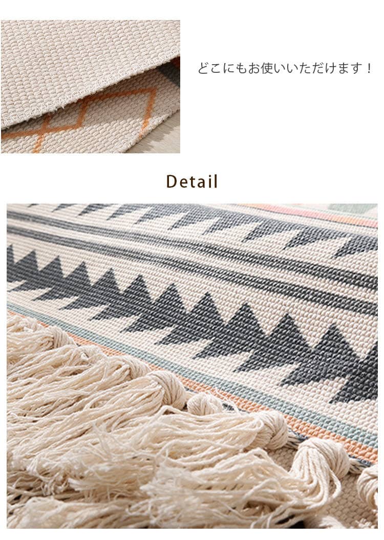 一本一本糸を結び付けていく手織りの手法で織られる絨毯