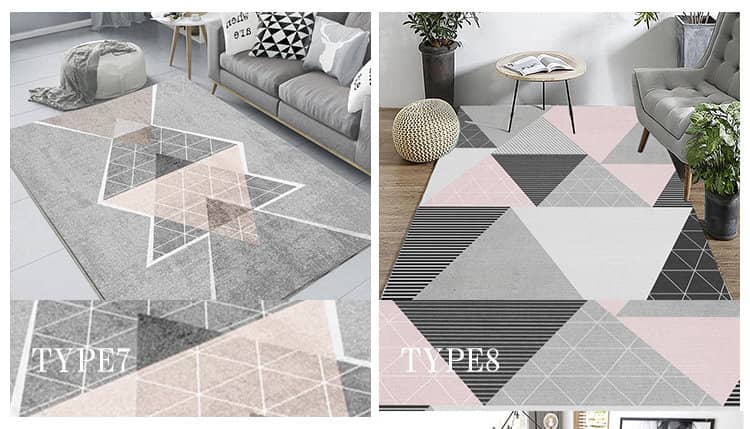 三角柄が組み合わせたカーペット
