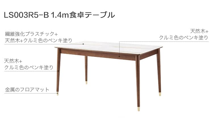 テーブル材質の説明