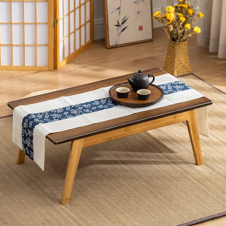 ナチュラルな竹集成材サイドテーブル